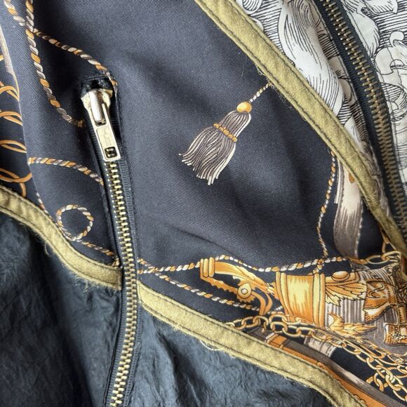 90s Gallery VTG Puffy Down Bomber Jacket L Oversized Baroque Hip Hop Ski - Picture 3 of 10